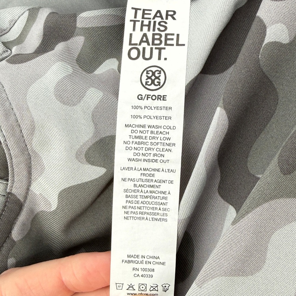 G/FORE Tour 5 Pocket Straight Leg Golf Pants Charcoal Camo Men 35x32 Performance - Picture 7 of 8
